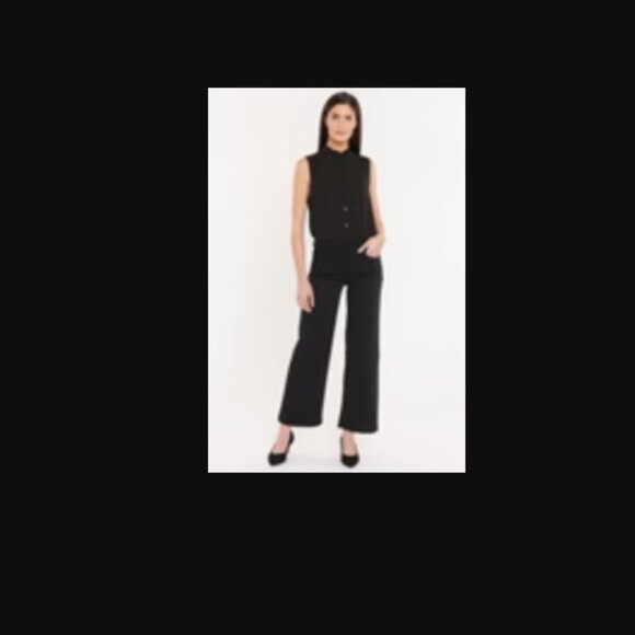 NYDJ Teresa Wide Leg Ankle Jeans - Black - Size 4 - Picture 8 of 11